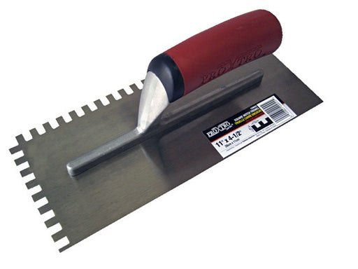 Trowel Notched 11in x 4 1/2in (1/4in x 3/8in SQ Notch) Red HDL