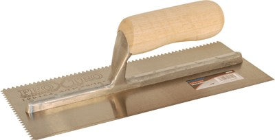 Trowel Notched 11in x 4in (3/16in V Notch) Wooden HDL