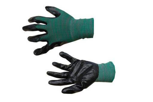 Gloves Polyester Liner with Nitrile Palm Coating (M)