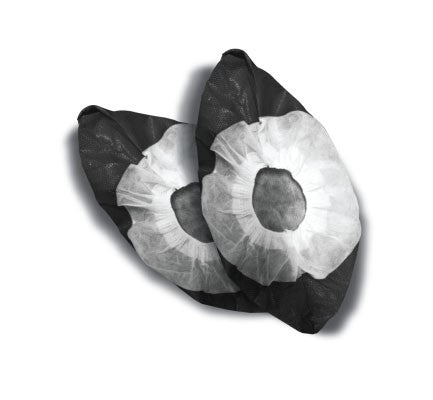 Shoe Cover PP & PE Balck Coated 5 pairs