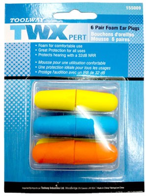 Ear Plugs Foam 6 pairs pack