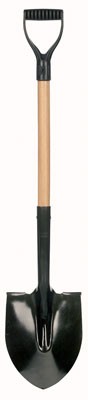 Shovel Rnd M 8in x 10 3/4in Steel Blade 25 5/8in Hardwood Poly D-HDL Garant LHR2D