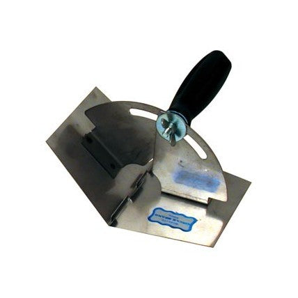 True Fit Corner Trowel Creates clean, sharp inside corners. 3.5" Blade, plastic handle, adjustable from 90 deg - 135 deg.