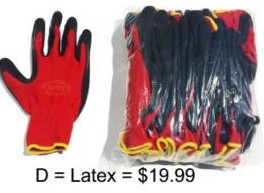 Gloves  Sandy Latex  dozen pairs.
