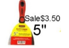 5" Top Quality Scraper 5" scraper / Taping / putty knife: Sale $3.99