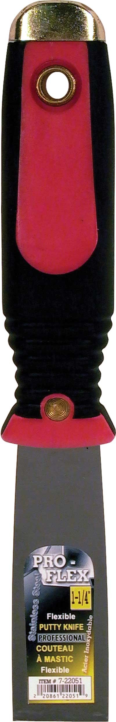 Putty Knife 1 1/4in Pro Flex SS Rubber HDL