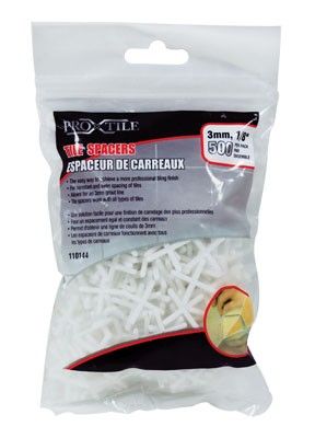 CHtools Tile Spacers 1/8in x 3mm 500/bag - Precision Tile Installation