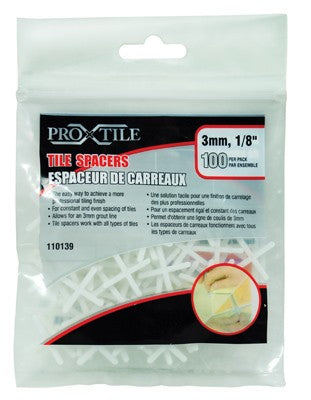 Tile Spacers 3/16in x 5mm 75/bag