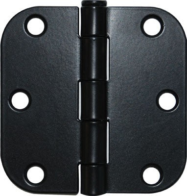 Hinge 3in x 3in Steel Black (Rnd Corners) 2pc