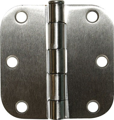 Hinge 3in x 3in Steel Satin Nickel (Rnd Corners) 2pc
