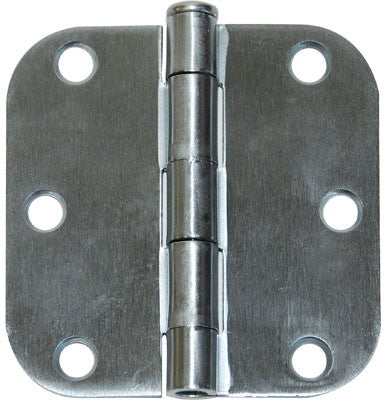 Hinge 3in x 3in Steel Brushed Stainless (Rnd Corners) 2pc
