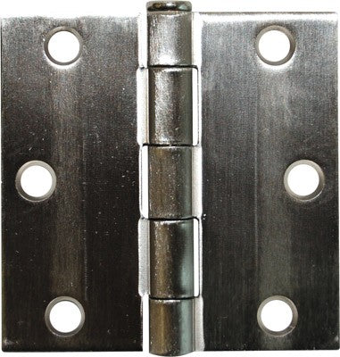 Hinge 3in x 3in Steel Satin Nickel (Sq Corners) 2pc