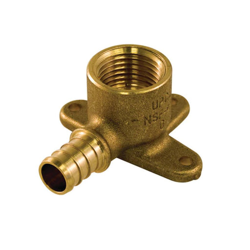 1/2 Inch PEX Brass Elbow 90° Drop Ear with 1/2 Inch FIP - Lead-Free and cUPC Certified