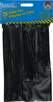 75 pc 4", 5" & 8" Cable Ties