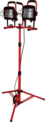 4-Level Twin Halogen Work Lights w/Adj. Tripod