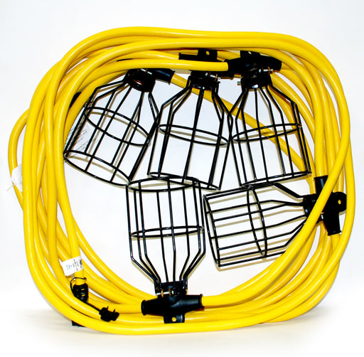 String Light 15m 12/3 STW - 5 Metal Cages