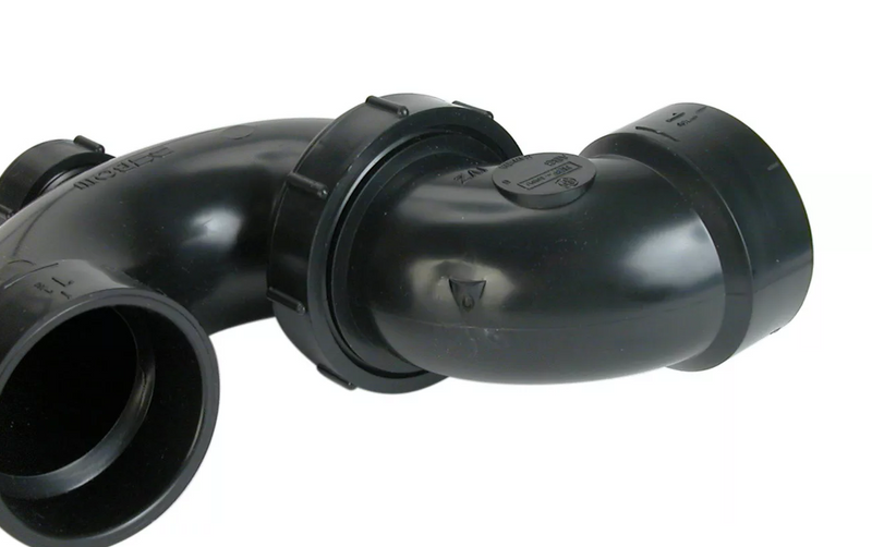 Bow 1-1/2 In ABS P Trap with Clean Out Hub