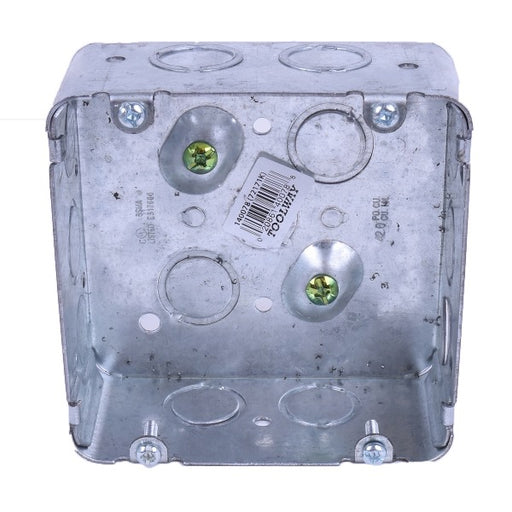 4-11/16" x 2-1/8" Deep 42 Cu. In. Square Steel Electrical Box – Heavy-Duty Galvanized