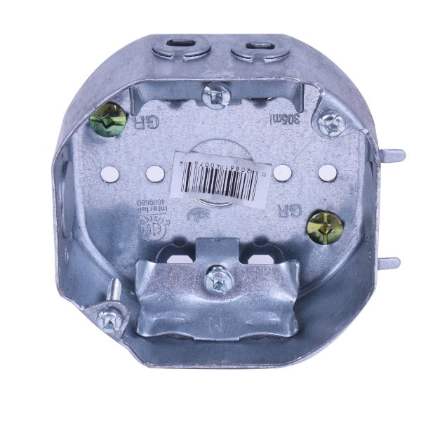 Electrical Box With Knock Outs & Clamps Octagonal 4in