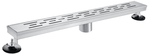 Linear shower drain offset pattern chrome brush 36 inch 