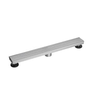  Linear shower drain squares pattern chrome brush Chtools 24 inch