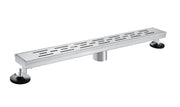 Chtools 24 inch Linear shower drain  offset pattern chrome brush