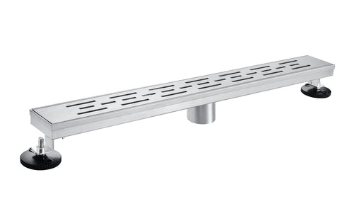Chtools 24 inch Linear shower drain  offset pattern chrome brush