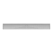  Linear shower drain squares pattern chrome brush Chtools 24 inch