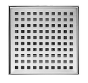 Chtools 6x6 inch  shower drain squares pattern chrome brush