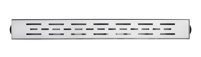Chtools 24 inch Linear shower drain  offset pattern chrome brush