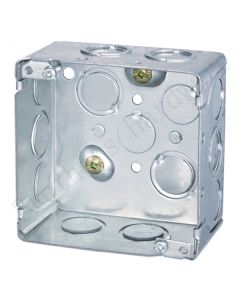 Electrical Box Square With Knockouts 4in x 4in x 1-7/8in Galvanized
