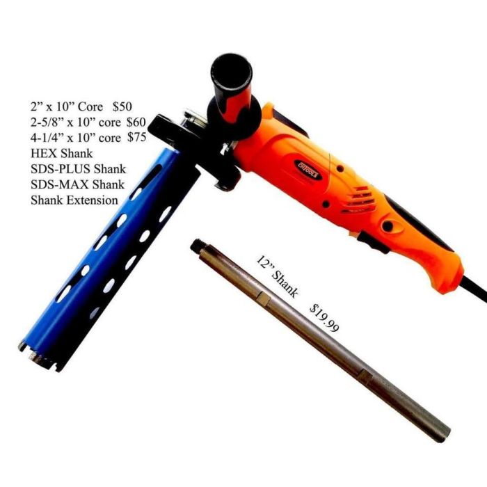 Sds diamond store core drill bit